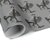 Papier cadeau de vacances Borzoi Deco Argent (Coin rond)