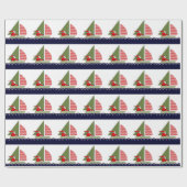 Papier cadeau de vacances de voile (Plat)