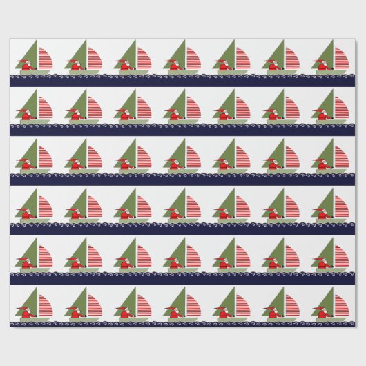 Papier cadeau de vacances de voile (Plat)