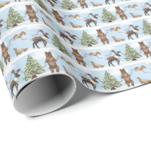 Papier cadeau de vacances faune Alaska