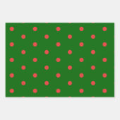 Papier cadeau de vacances Green Red Polka Dot (Devant 2)