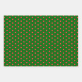 Papier cadeau de vacances Green Red Polka Dot (Devant)