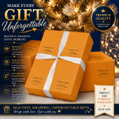 Papier cadeau de vacances Orange Doré