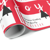 Papier cadeau de voeux de LeahG Red Carpet (Coin rond)