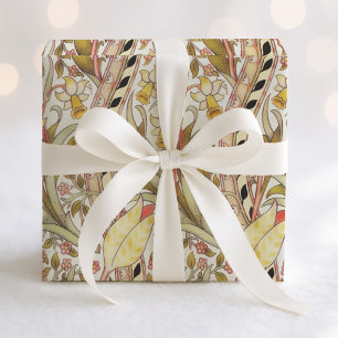 Papier Cadeau Dearle Daffodique Vintage motif floral