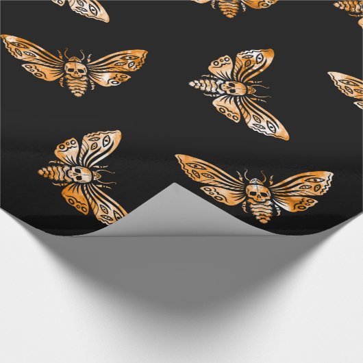 Papier Cadeau Death's Head Moth Pattern (Coin)