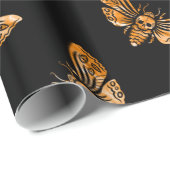 Papier Cadeau Death's Head Moth Pattern (Coin rond)