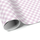 Papier Cadeau Début d'Automne Rétro Gingham | Lilas Chaud (Coin rond)