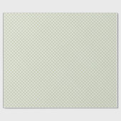 Papier Cadeau Début d'automne rétro Gingham | Olive douce (Plat)