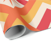 Papier Cadeau Débute atomique rouge du milieu du siècle sur form (Coin rond)