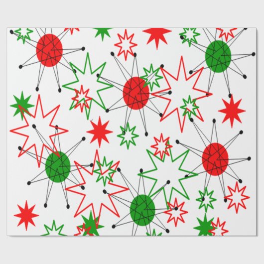 Papier Cadeau Débuts de Noël (Plat)