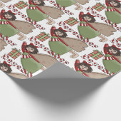 Papier Cadeau Décembre Angel Anniversaire fête carrelée (Coin)