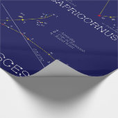 Papier Cadeau Décembre - Février Zodiac Constellations (Coin)