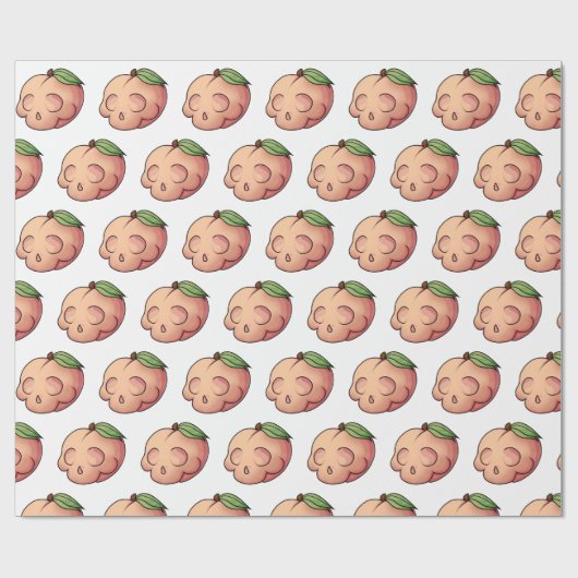 Papier Cadeau Décès Douce Poche Crâne (Plat)