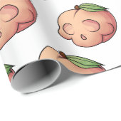 Papier Cadeau Décès Douce Poche Crâne (Coin rond)