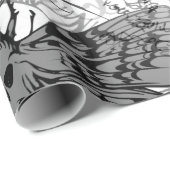 Papier Cadeau décès tête moth (Coin rond)