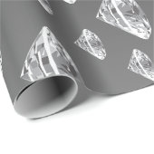 Papier Cadeau Déchets de diamants | Luxueux Mariage (Coin rond)