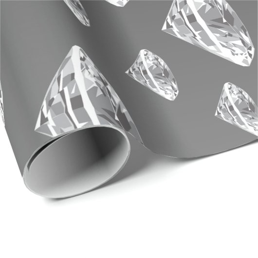 Papier Cadeau Déchets de diamants | Luxueux Mariage (Coin rond)