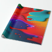 Papier Cadeau Déchets de peinture (Déroulé)
