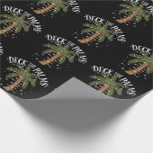 Papier Cadeau Deck Les Palms Tropical Hawaii Christmas Palm Tree (Coin)