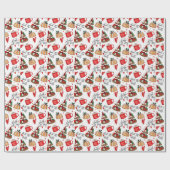 Papier Cadeau Deck The Halls Christmas Wrapper Paper (Plat)