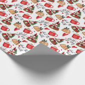 Papier Cadeau Deck The Halls Christmas Wrapper Paper (Coin)