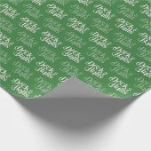 Papier Cadeau Deck the Halls vert (Coin)