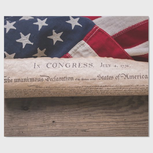 Papier Cadeau Déclaration d'indépendance (Plat)