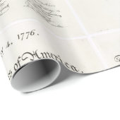 Papier Cadeau Déclaration d'indépendance des États-Unis (Coin rond)