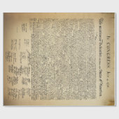 Papier Cadeau Déclaration d'indépendance vintage (Plat)