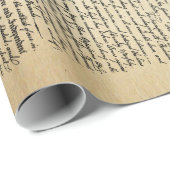 Papier Cadeau Déclaration d'indépendance vintage (Coin rond)