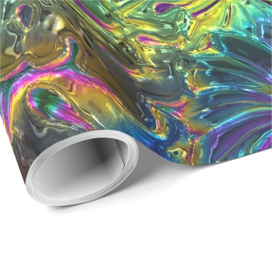 Papier Cadeau Décor à fleurs 91 (Coin rond)