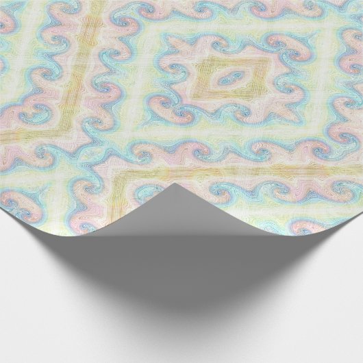 Papier Cadeau Décor beige pastel vert pastel sans charme (Coin)