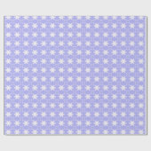 Papier Cadeau Décor bleu Noël blanc Flocon de neige (Plat)