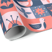 Papier Cadeau Décor coloré (Coin rond)
