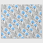 Papier Cadeau Décor croix de Cornflower bleu (Plat)