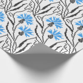 Papier Cadeau Décor croix de Cornflower bleu (Coin)
