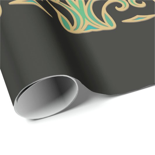 Papier Cadeau Décor d'art incomparable de style Art Nouveau (Coin rond)