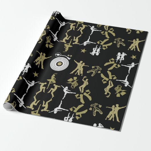 Papier Cadeau Décor de la maison de la danseuse d'or (Déroulé)