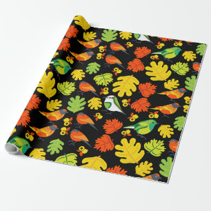 Papier Cadeau Décor de maison d'oiseaux de jardin Imprimer
