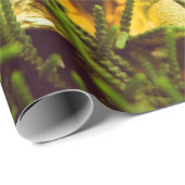 Papier Cadeau Décor de Noël avec fond d'arbre de Noël (Coin rond)