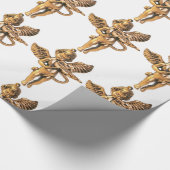 Papier Cadeau Décor de Noël de l'Ange d'or (Coin)