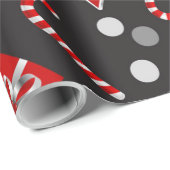 Papier Cadeau Décor de Noël Design motif (Coin rond)