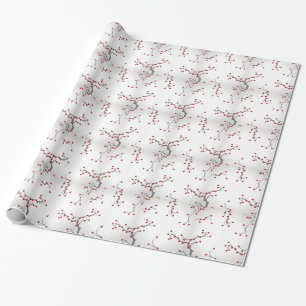 Papier Cadeau Décor de Noël d'hiver