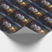 Papier Cadeau Décor de Noël Eskimo Snowy Sleigh (Coin)