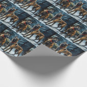 Papier Cadeau Décor de Noël Malinoi Snowy Sleigh (Coin)