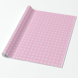 Papier Cadeau Décor de Noël rose