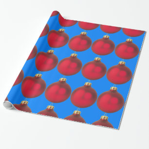 Papier Cadeau Décor de Noël Rouge