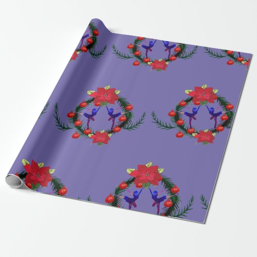 Papier Cadeau Décor de vacances de ballerine (Déroulé)