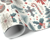 Papier Cadeau Décor décoratif de Noël (Coin rond)